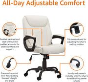 Classic Pure soft Padded Mid-Back Office Computer Desk Chair with Armrest Comfort